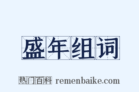 盛年组词是什么意思的图片